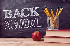 A chalkboard displaying the phrase: "Back to School"